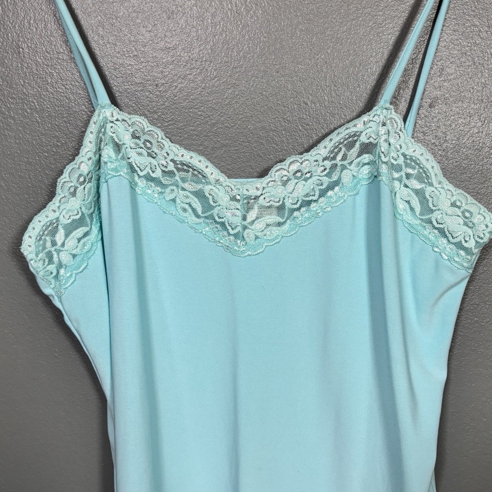 Vintage Y2K Lace Trim Cami Womens Medium 90s Layering Carducci USA Made Coquette - Picture 2 of 8